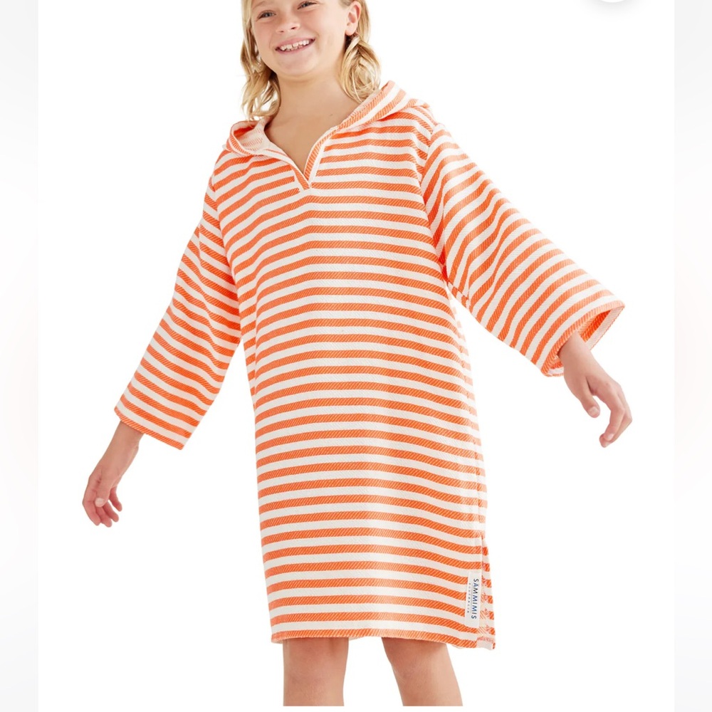 SAMMIMIS Kid’s Turkish Cotton Amalfi Beach Towel Hoodie Coverup NEW